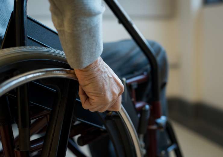 Senior on wheelchair