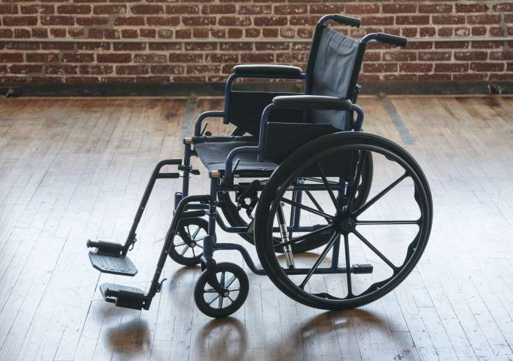 Wheelchair in a room